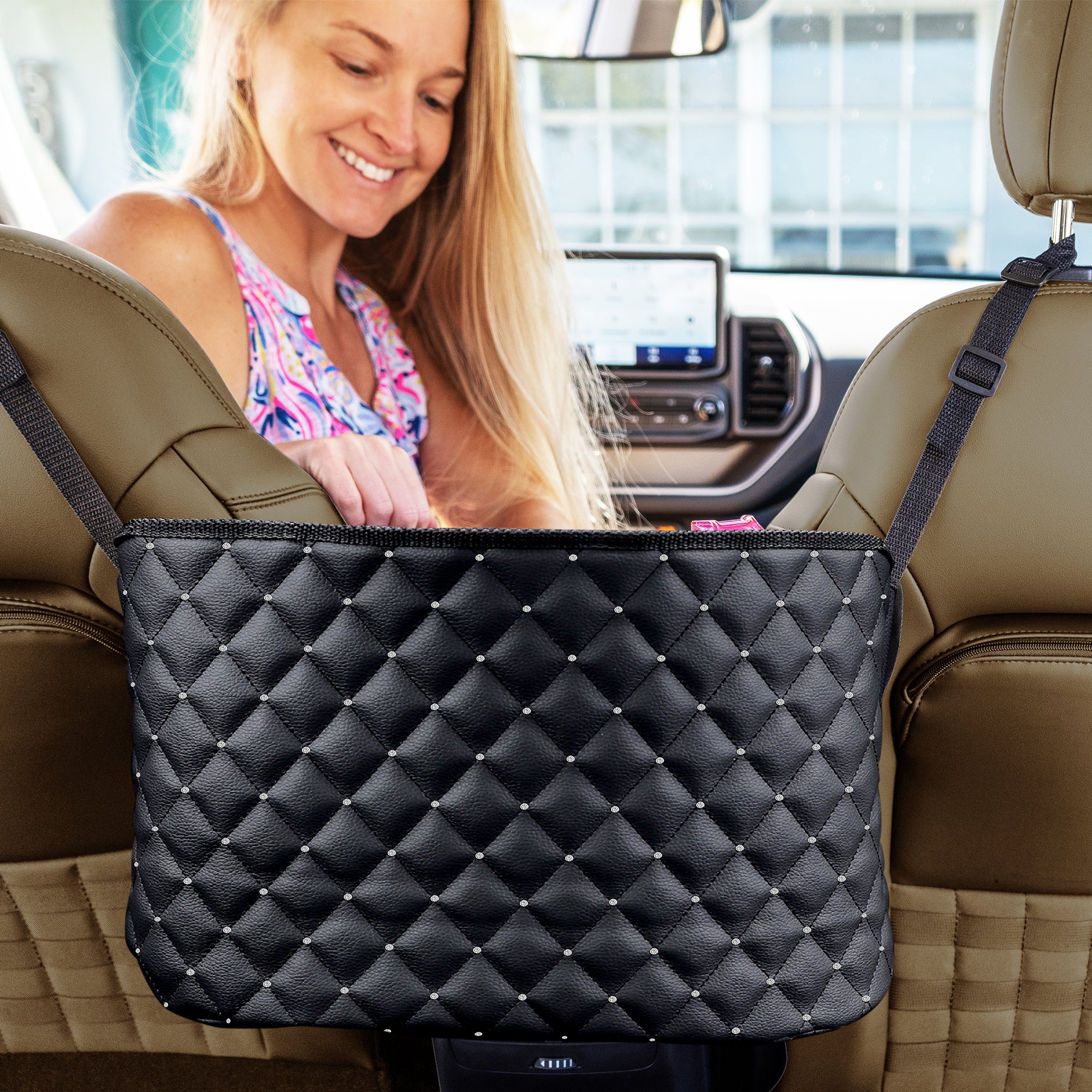 Universal Mesh Net Bag Car Between Seat Organizer Luggage Storage Holder  Pocket